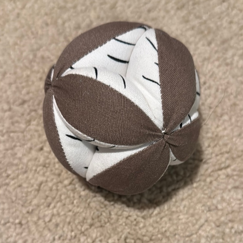 Brown and White Geometric LOVEVELY Sphere Toy - Picture 1 of 3